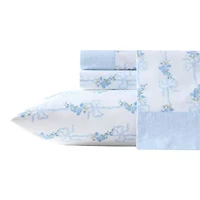 Laura Ashley Floral Ribbon Sheet Set
