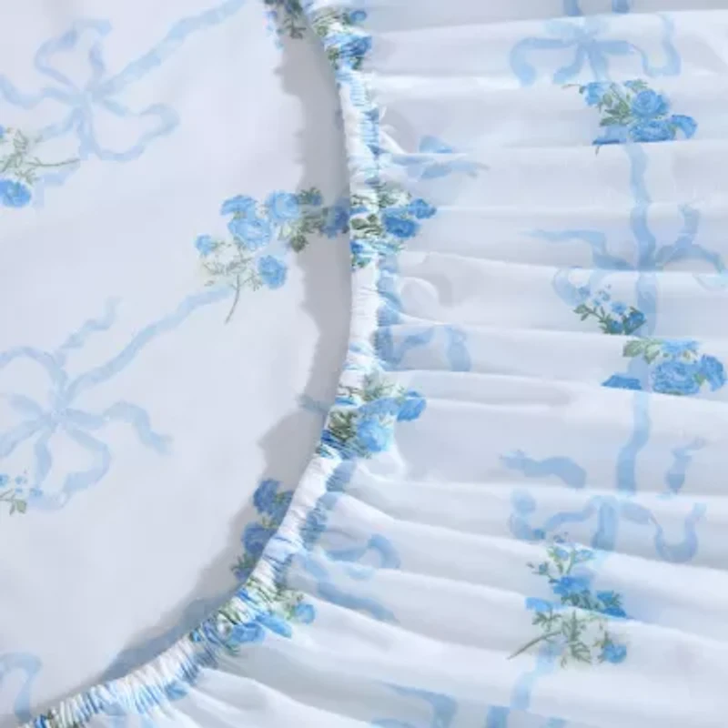 Laura Ashley Floral Ribbon Sheet Set