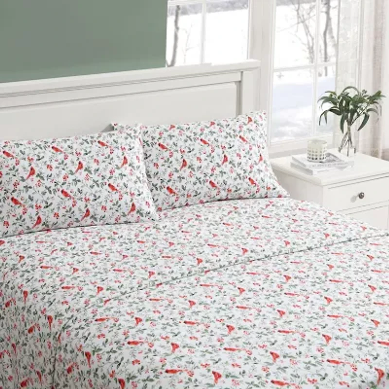 Laura Ashley Jolly Cardinal Sheet Set