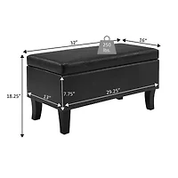 Designs4comfort Storage Lift-Top Ottoman