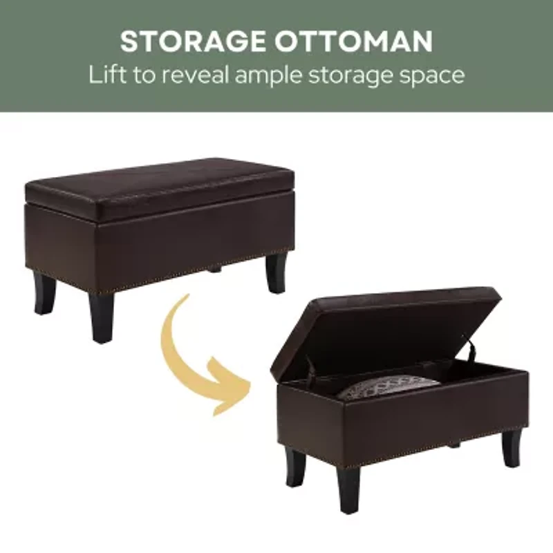 Designs4comfort Storage Lift-Top Ottoman