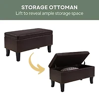 Designs4comfort Storage Lift-Top Ottoman