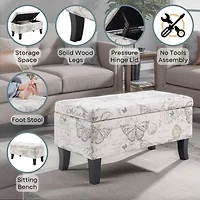 Designs4comfort Storage Lift-Top Ottoman