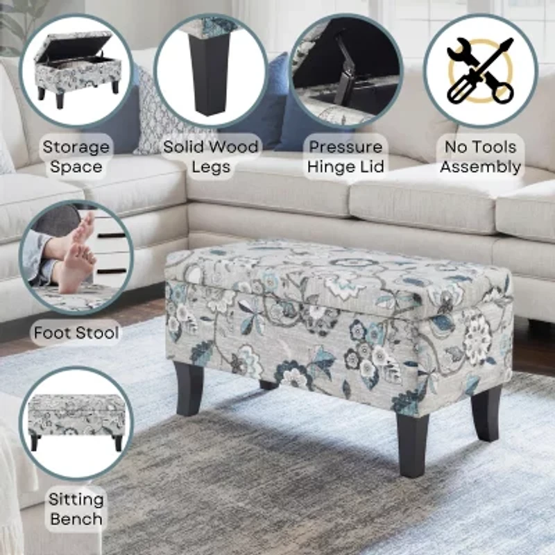 Designs4comfort Storage Lift-Top Ottoman