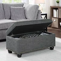 7th Avenue Cushioned Storage Tufted Ottoman