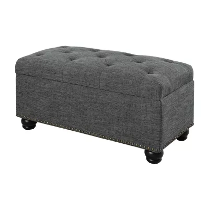 7th Avenue Cushioned Storage Tufted Ottoman