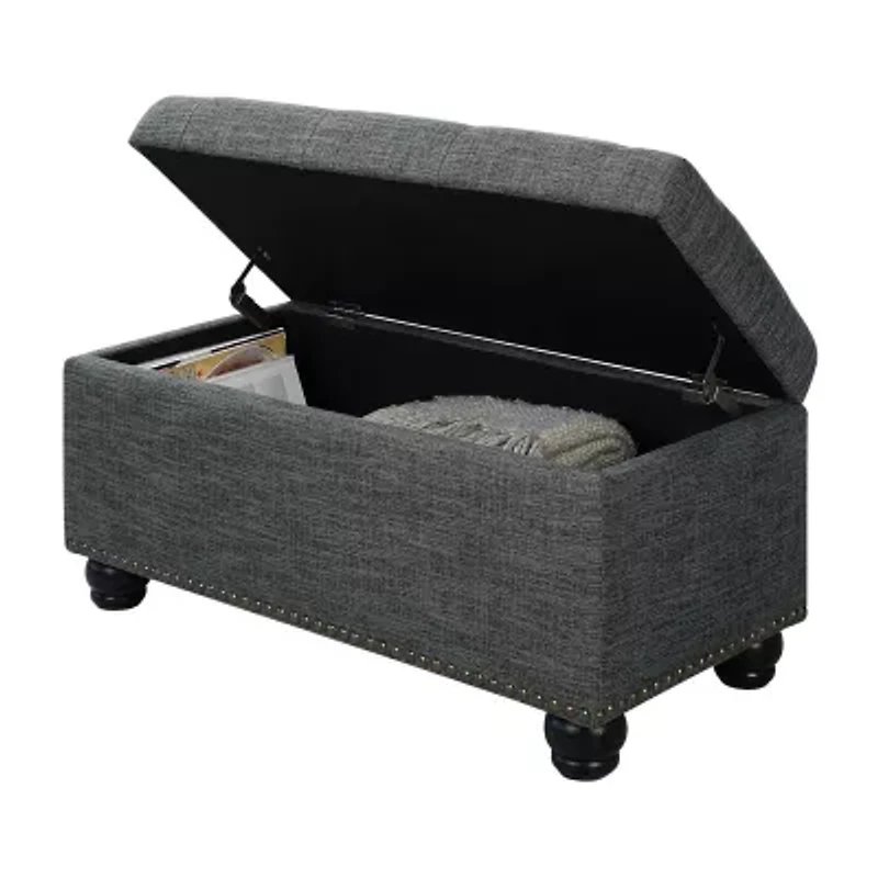 7th Avenue Cushioned Storage Tufted Ottoman
