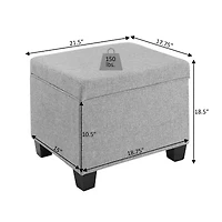 Madisson Cushioned Storage Ottoman
