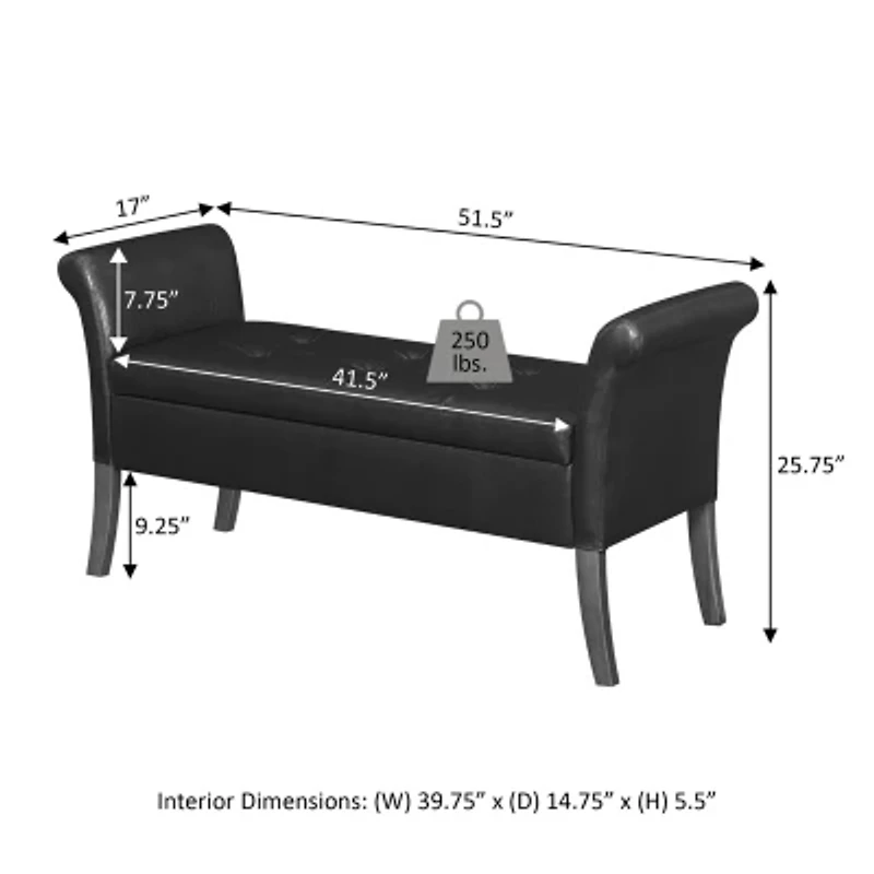Garbo Tufted Storage Bench