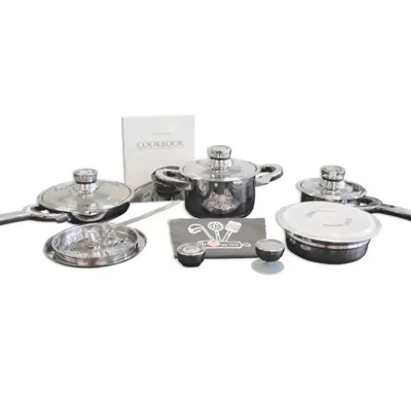 BergHOFF Tfk 18-Pc. 15-pc. Stainless Steel Cookware Set