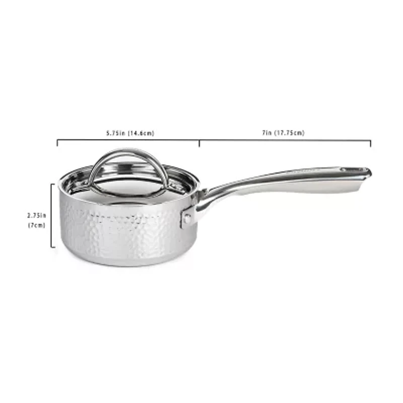 BergHOFF Hammered 5.5" Stainless Steel Sauce Pan
