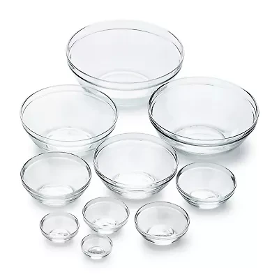 Duralex Gigone 10-pc. Glass Mixing Bowl Set