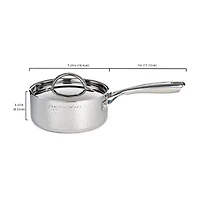 BergHOFF Hammered 7" Covered Stainless Steel Sauce Pan