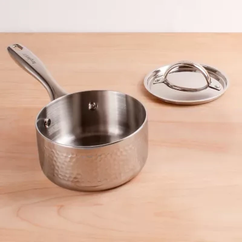 BergHOFF Hammered 7" Covered Stainless Steel Sauce Pan