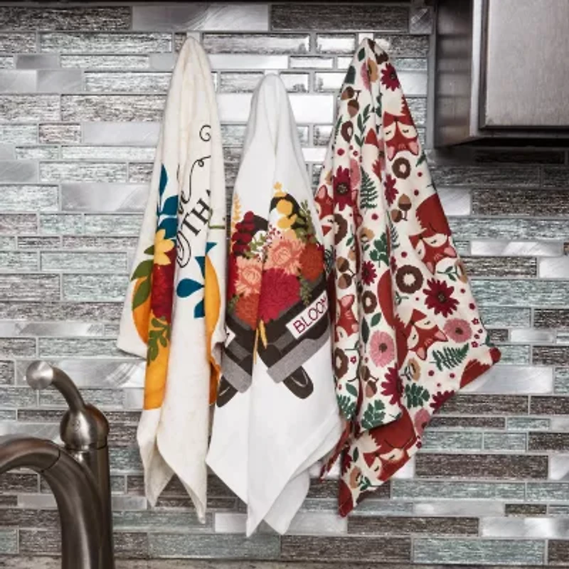 Ritz Wildflower Fox 3-pc. Kitchen Towel Set