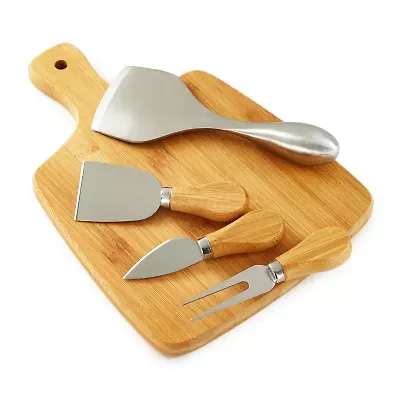 BergHOFF Bamboo 2-pc. Paddle Cutting Board and Aaron Probyn Cheese Knife Set