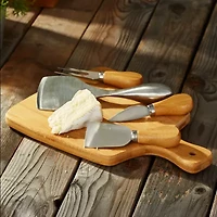 BergHOFF Bamboo 2-pc. Paddle Cutting Board and Aaron Probyn Cheese Knife Set