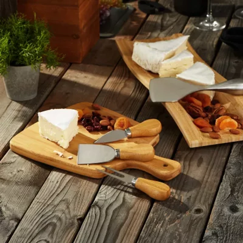 BergHOFF Bamboo 2-pc. Paddle Cutting Board and Aaron Probyn Cheese Knife Set