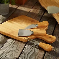 BergHOFF Bamboo 2-pc. Paddle Cutting Board and Aaron Probyn Cheese Knife Set