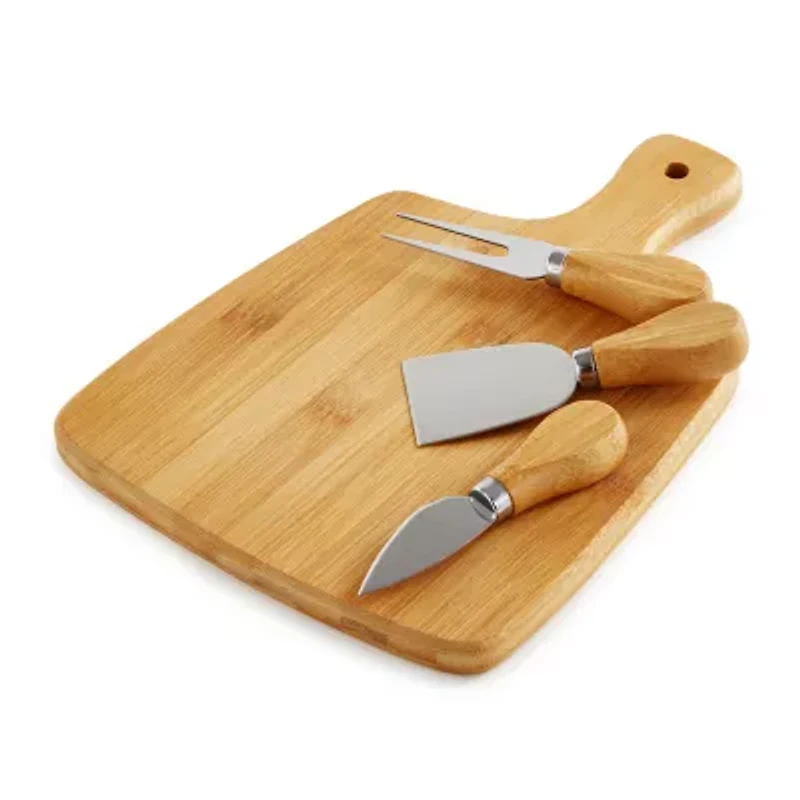 BergHOFF Bamboo 2-pc. Paddle Cutting Board and Aaron Probyn Cheese Knife Set
