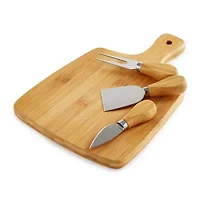 BergHOFF Bamboo 2-pc. Paddle Cutting Board and Aaron Probyn Cheese Knife Set