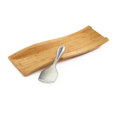 BergHOFF Bamboo 2-pc. Wavy Cutting Board and Aaron Probyn Cheese Knife Set