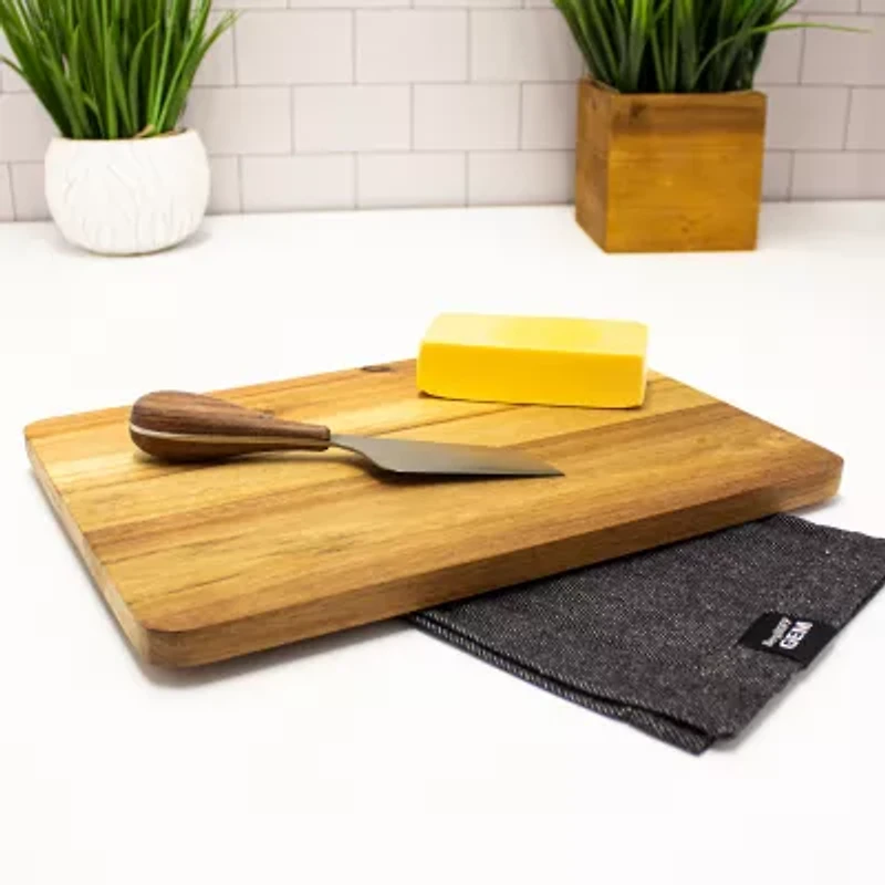 BergHOFF Bamboo 3-pc. Cutting Board and Aaron Probyn Cheese Knife Set