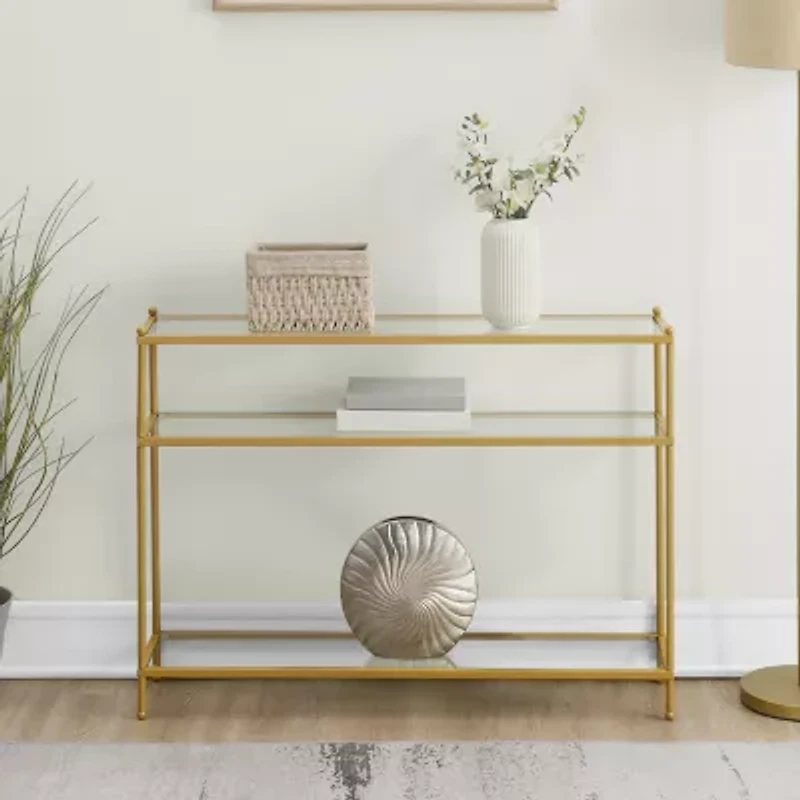 Royal Crest Glass Console Table
