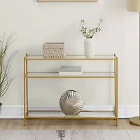 Royal Crest Glass Console Table