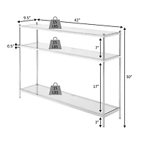 Royal Crest Glass Console Table