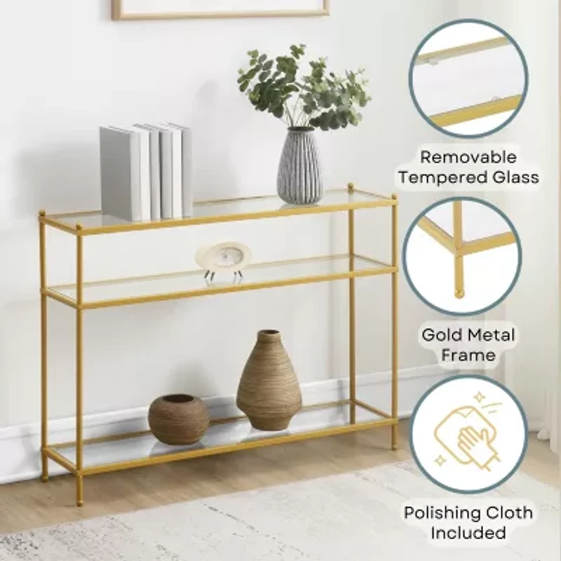 Royal Crest Glass Console Table