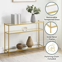 Royal Crest Glass Console Table