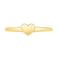Womens 4.5MM 10K Gold Heart Band