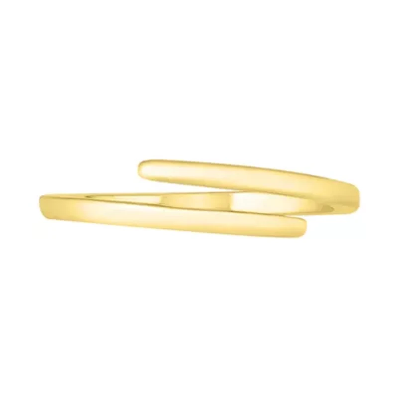 Womens 4MM 10K Gold Round Bypass  Band