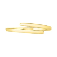 Womens 4MM 10K Gold Round Bypass  Band