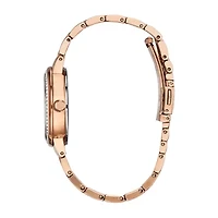 Bulova Phantom Womens Crystal Accent Rose Goldtone Stainless Steel Bracelet Watch 98l266