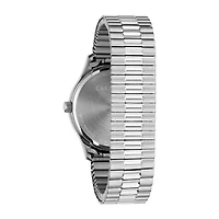 Caravelle Designed By Bulova Mens Silver Tone Stainless Steel Bracelet Watch 43b161