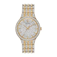 Bulova Phantom Mens Crystal Accent Two Tone Stainless Steel Bracelet Watch 98a229