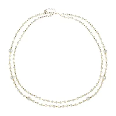 Monet Jewelry Simulated Pearl Womens 32 Inch Strand Necklace