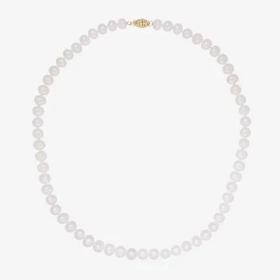 Sofia Certified Cultured Freshwater Pearl 7-7.5mm Strand Necklace in 14K Gold