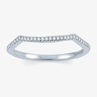 Signature By Modern Bride Womens 1/ CT. T.W. Natural White Diamond 14K Gold Wedding Band