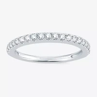 Signature By Modern Bride Womens 1/3 CT. T.W. Natural White Diamond 14K Gold Wedding Band