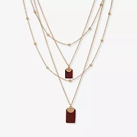 a.n.a Gold Tone Womens 18 Inch Strand Necklace