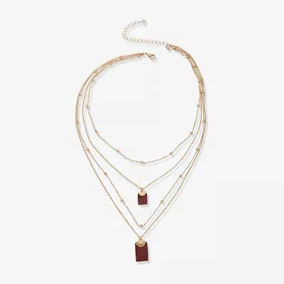 a.n.a Gold Tone Womens 18 Inch Strand Necklace