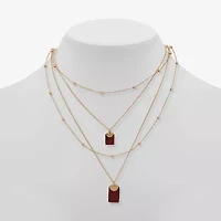 a.n.a Gold Tone Womens 18 Inch Strand Necklace