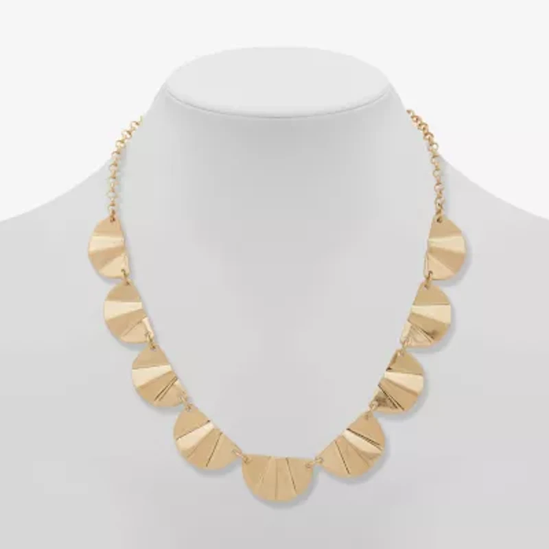 a.n.a Gold Tone Womens 16 Inch Collar Necklace