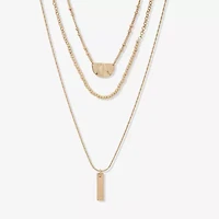 a.n.a Gold Tone Womens Inch Strand Necklace