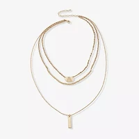 a.n.a Gold Tone Womens Inch Strand Necklace