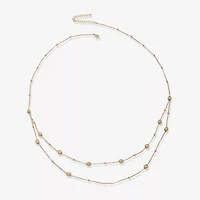 a.n.a Gold Tone Womens 32 Inch Strand Necklace