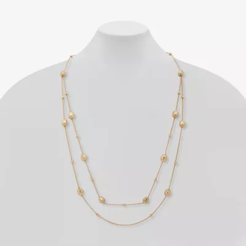 a.n.a Gold Tone Womens 32 Inch Strand Necklace